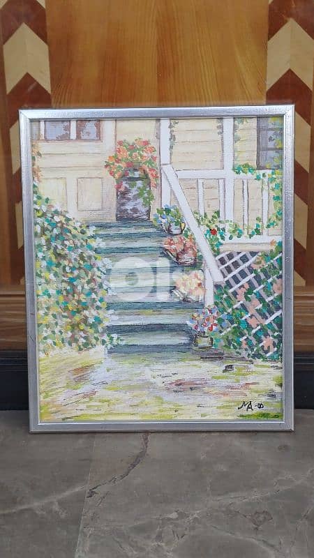 لوحة رسم زيتي اوروبية 0