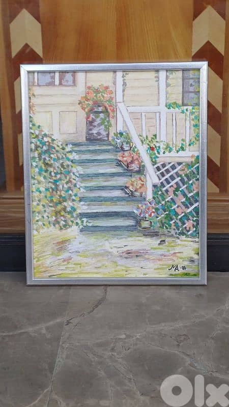 لوحة رسم زيتي اوروبية 1