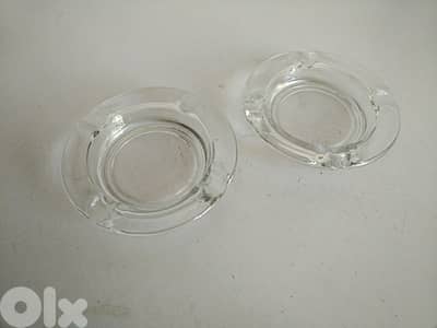 Two round glass ashtrays - Not Negotiable