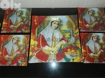 صحن كبير قزاز مع ٦ صحون