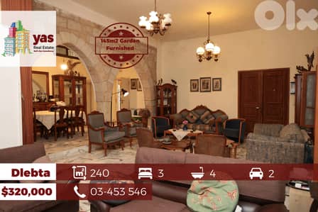 Dlebta 240m2 | 145m2 Terrace/Garden | Furnished Villa | Calm Area |ABA