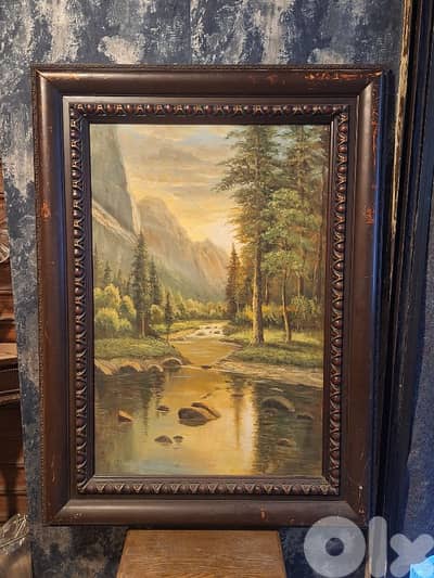 large signed oil painting