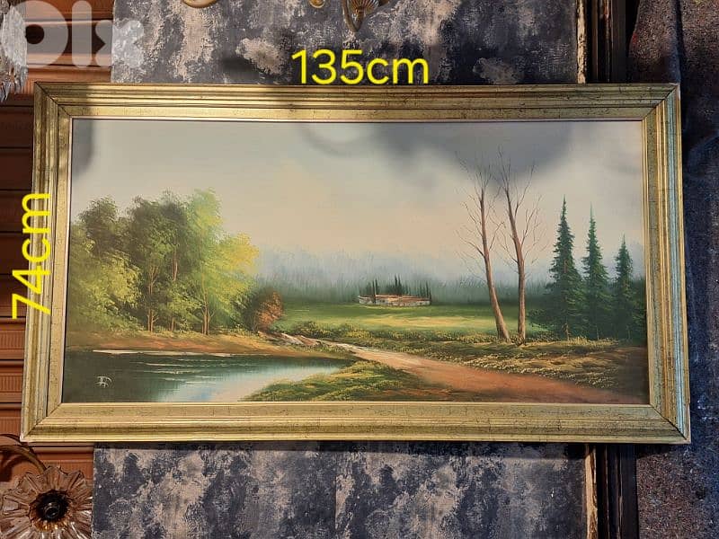 signed european oil painting landscape 1