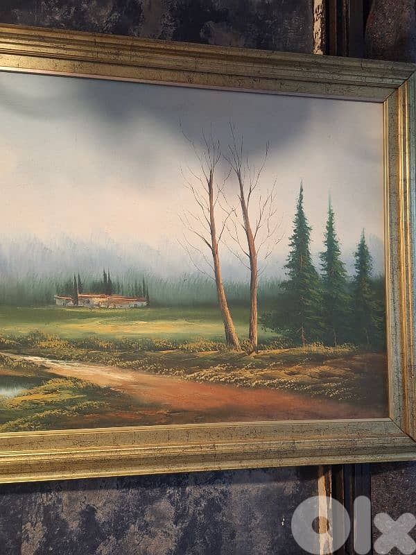 signed european oil painting landscape 2