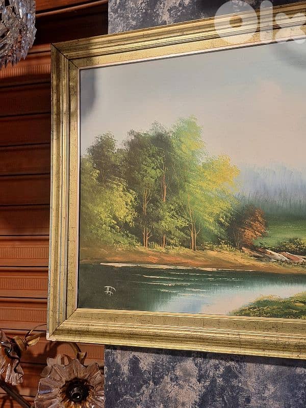 signed european oil painting landscape 4