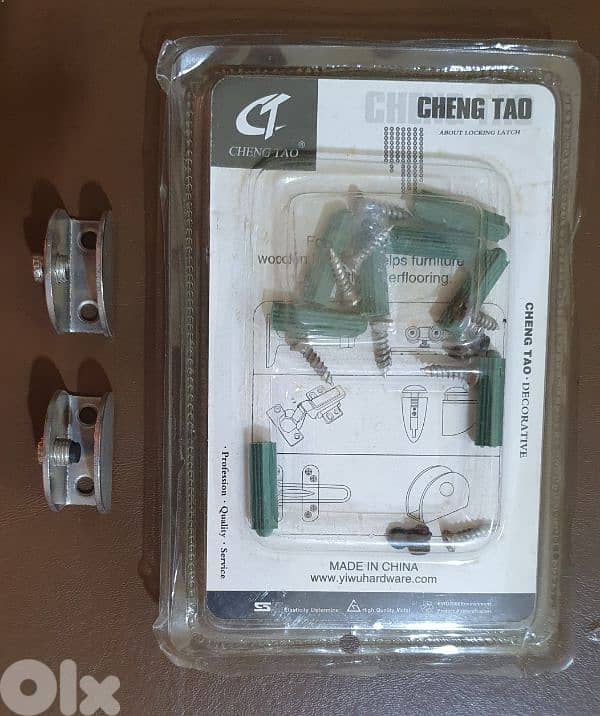 Stainless  steel  glass  shelf bracket new 6 pcs beyrout ashrafiye 10$ 1