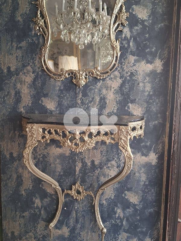 bronze console and mirror 2