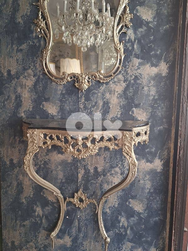 bronze console and mirror 3