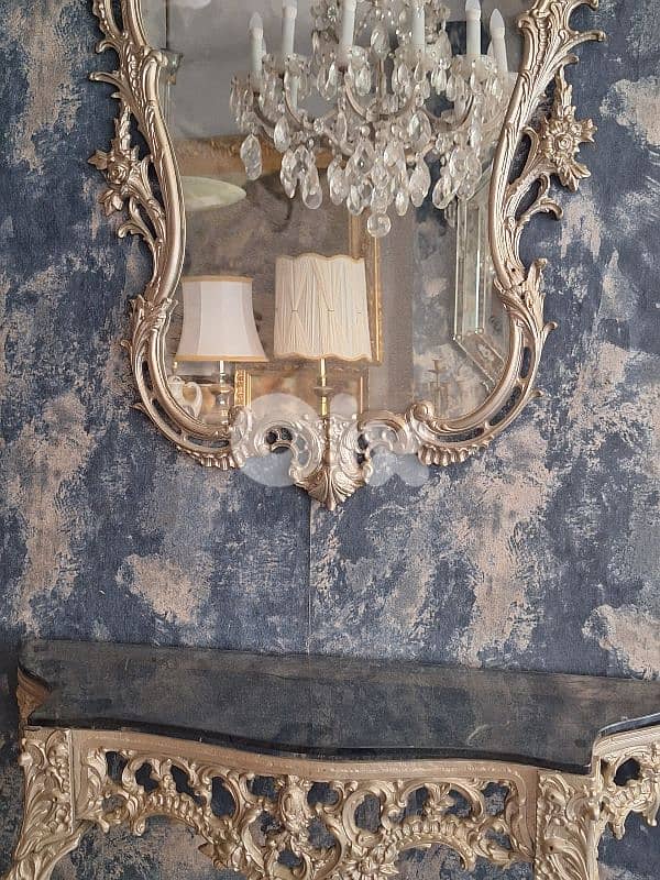 bronze console and mirror 6