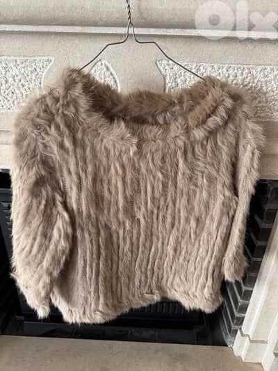 REAL FUR top blouse