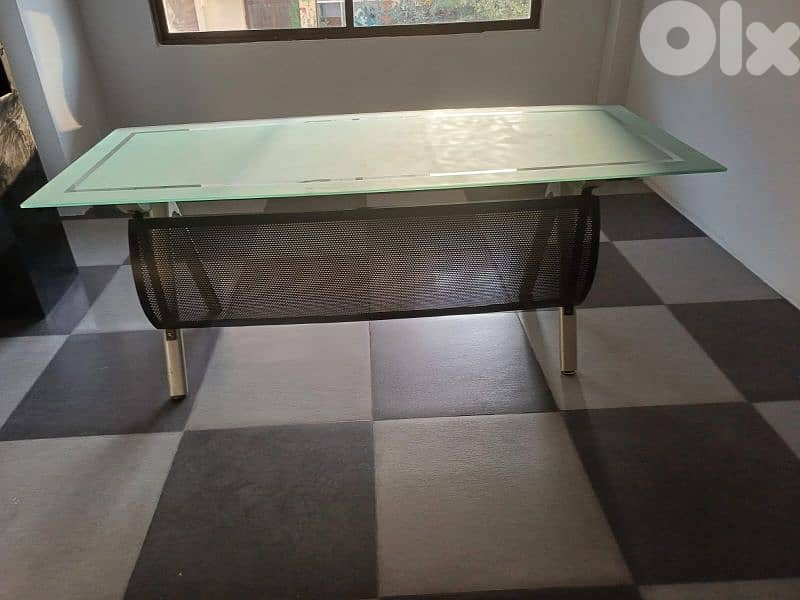 Glass Office Desk Used Good Condition 2