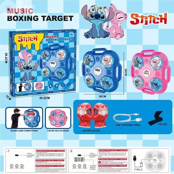 Kids Music Boxing Machine 3 Hits and 4 Hits + Gloves 1
