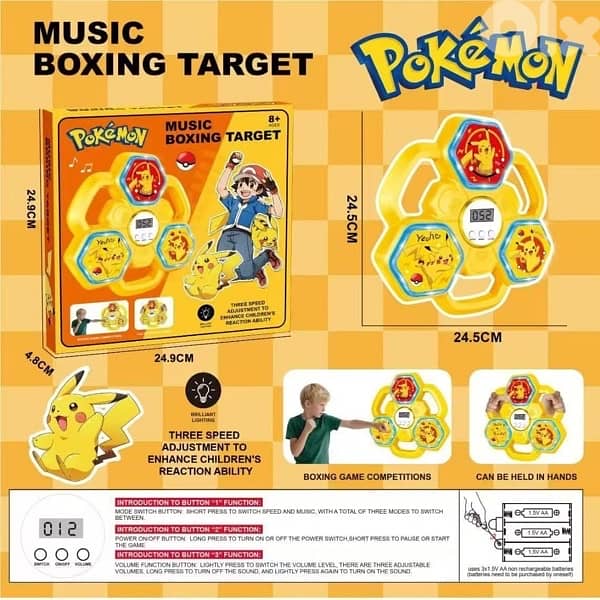 Kids Music Boxing Machine 3 Hits and 4 Hits + Gloves 4