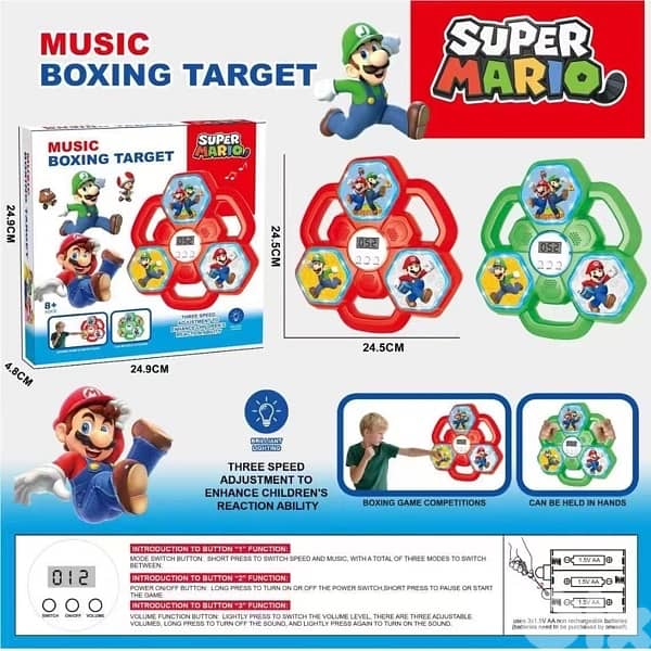 Kids Music Boxing Machine 3 Hits and 4 Hits + Gloves 5