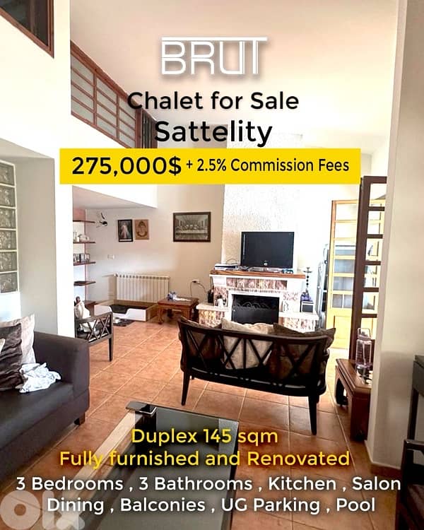 Amazing Duplex Chalet for Sale in Sattelity Resort Feitrun - 145 sqm 0