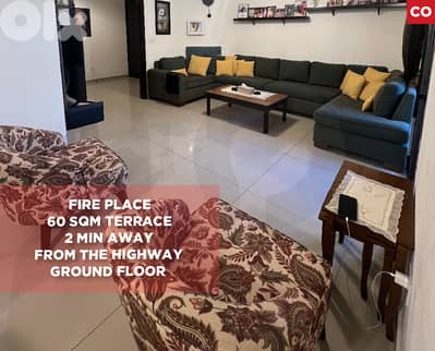Cozy, spacious, terrace, fireplace, jbeil, halat REF#CO128101