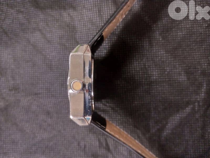 Rare Fossil Men’s 44mm Dual Time, Wood Dial, Leather Strap 5