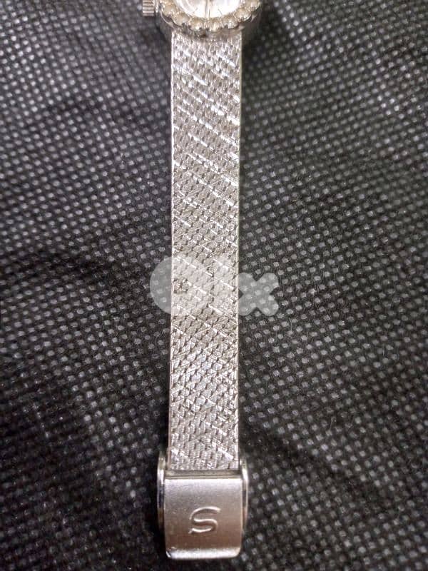 rar Vintage Sandoz Swiss Made 17 Jewels Silver Hand Wind Mechanical 4