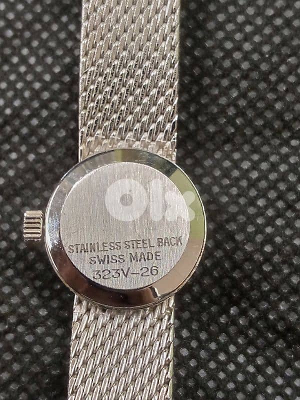 rar Vintage Sandoz Swiss Made 17 Jewels Silver Hand Wind Mechanical 5