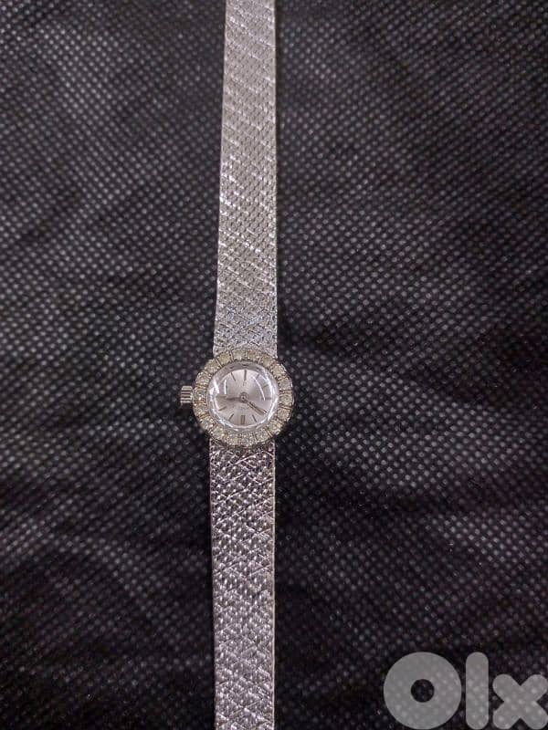 rar Vintage Sandoz Swiss Made 17 Jewels Silver Hand Wind Mechanical 9