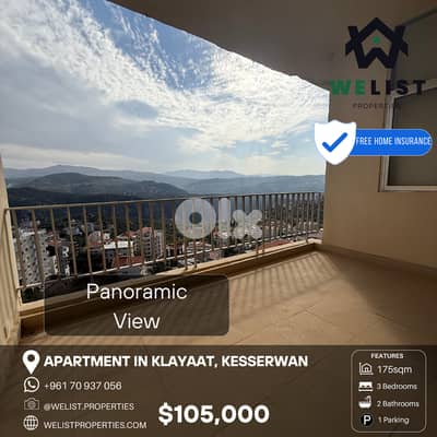 Apartment for sale in Klayaat شقة للبيع في منطقة القليعات