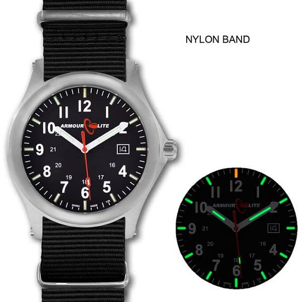 42 mm Field Series Tritium with Shatterproof Armourglass Nylon Band 0