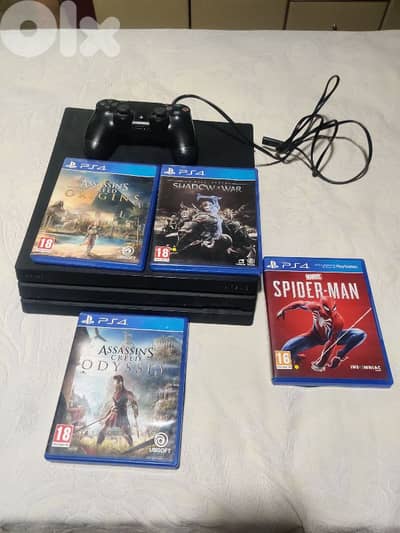 PS4 Pro 1TB + 4 games
