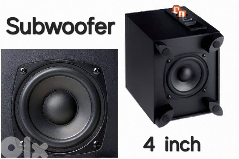 surround system from Genius super bass subwoofer + 2 speakers سبيكرات 0