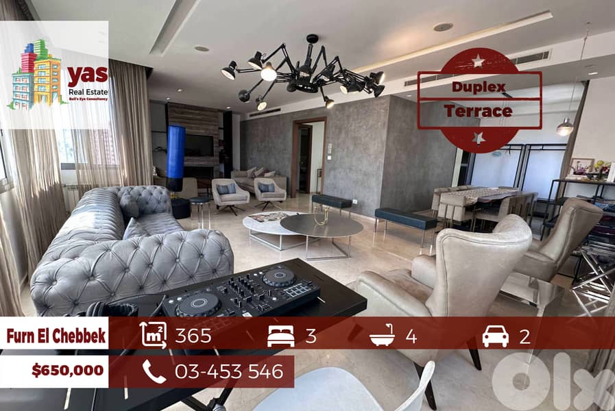 Furn El Chebbek 365m2 | Duplex | Terrace | Mint Condition | OH 0