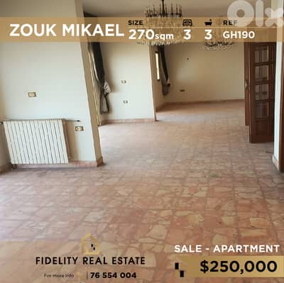 Apartment for sale in Zouk Mikael GH190 شقة للبيع في زوق مكايل