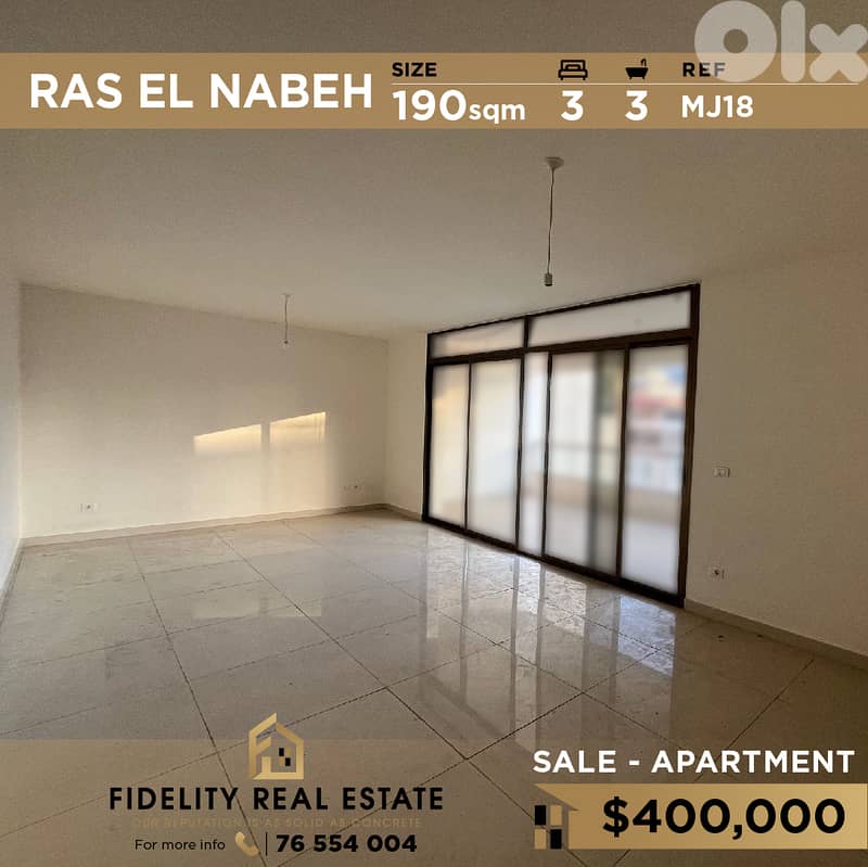 Apartment for sale in Ras El Nabeh MJ18 شقة للبيع في رأس النبع 0