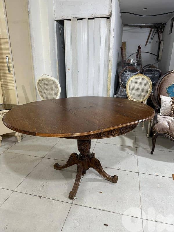 طاولة خشب زان انتيك بتتكبر وبتتصغر 0