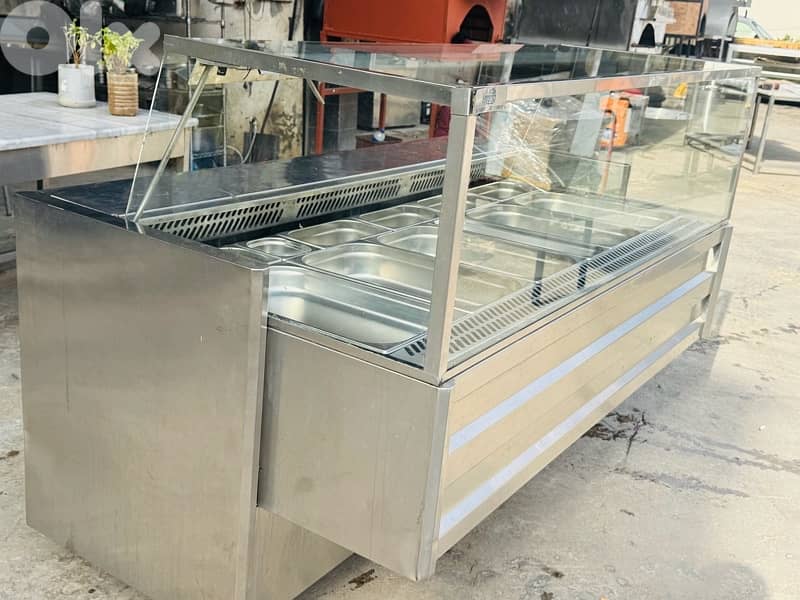 براد واجهة مع جوط jn فول ستانليس 2متر شبه جديد 8