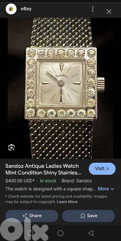 rar Vintage Sandoz Swiss Made 17 Jewels Silver Hand Wind Mechanical 2