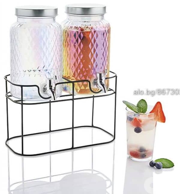ERNESTO 2 GLASS WATER DISPENSER WITH A MODERN STAND. _4$ delivery. 4