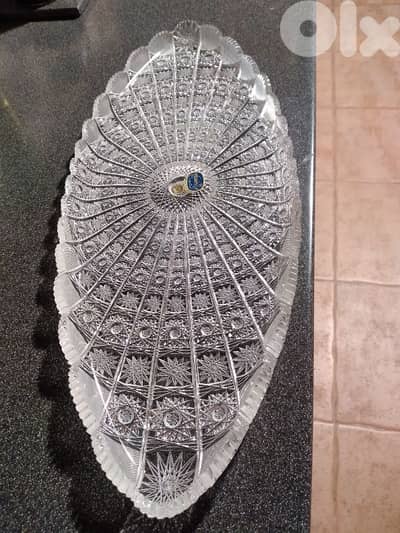 Bohemia crystal long oval plate
