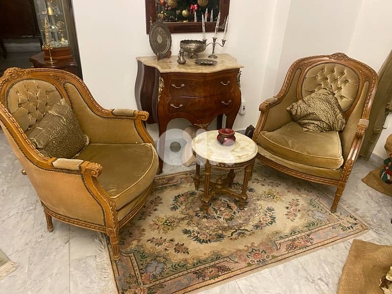 2 armchairs vintage style 0