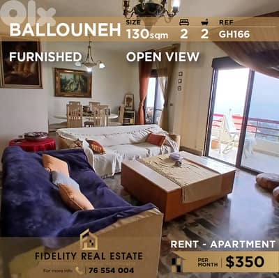 Apartment for rent in Ballouneh GH166 شقة مفروشة للإيجار في بلونة