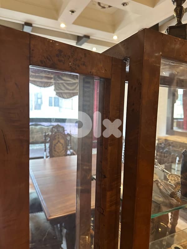 Czech Biedermeier Display Cabinet in Walnut and Spruce, 1830s 1