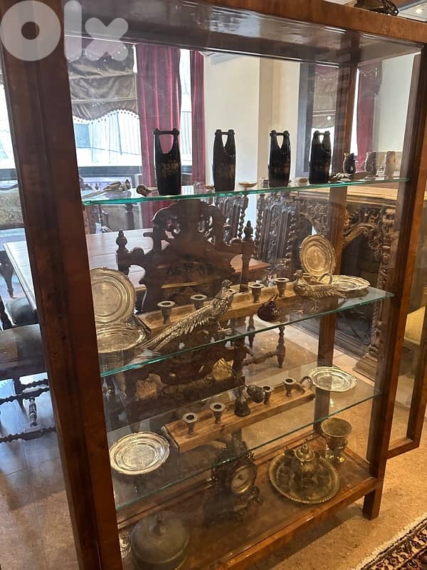 Czech Biedermeier Display Cabinet in Walnut and Spruce, 1830s 2