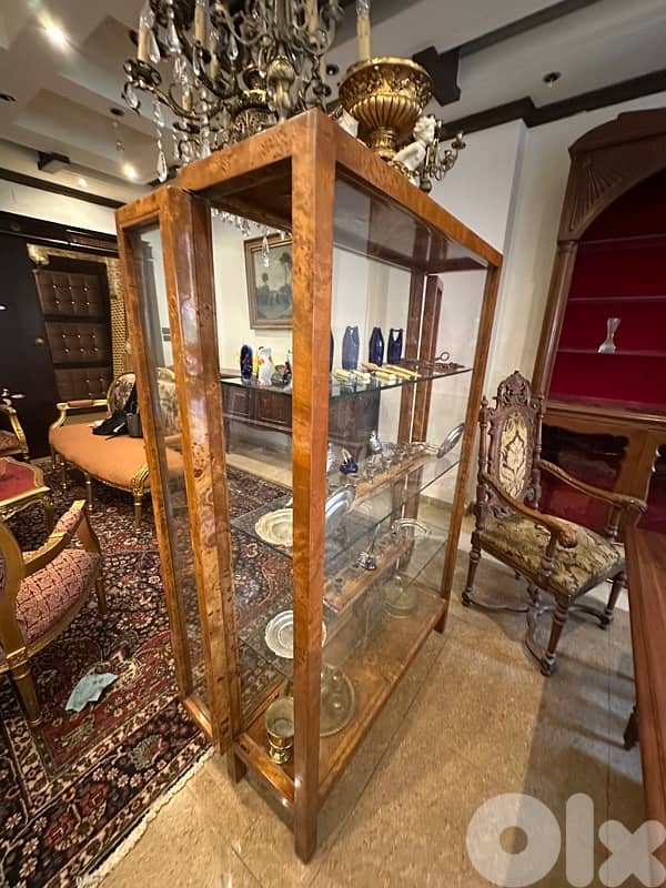 Czech Biedermeier Display Cabinet in Walnut and Spruce, 1830s 8