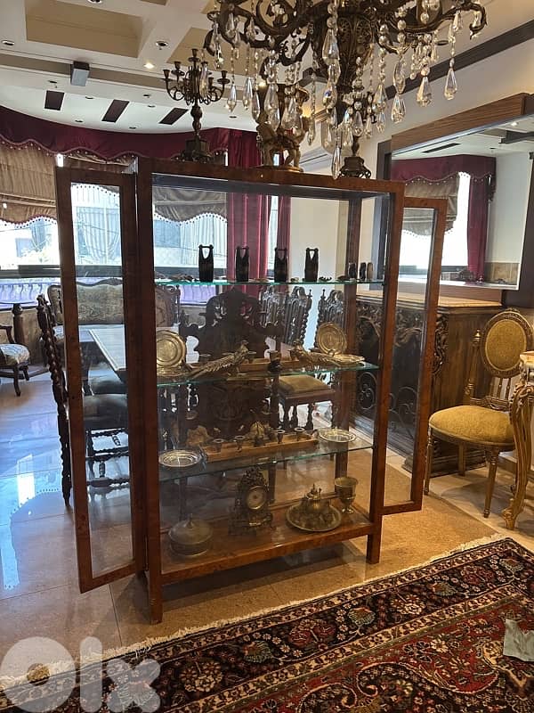 Czech Biedermeier Display Cabinet in Walnut and Spruce, 1830s 11