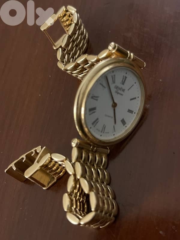 14k solid gold 0.585 Genève supreme made in italy for men, 33.5mm 7