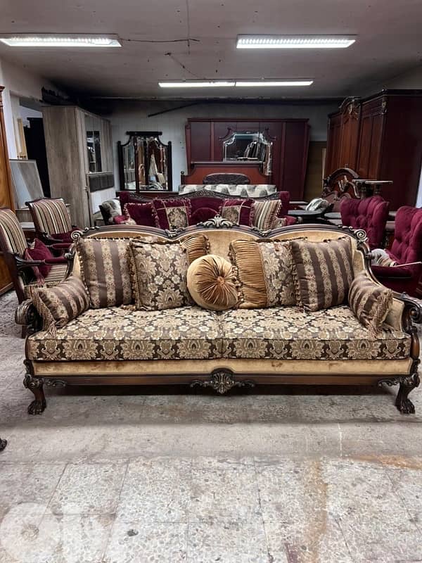 طقم صالون خشب زان 3