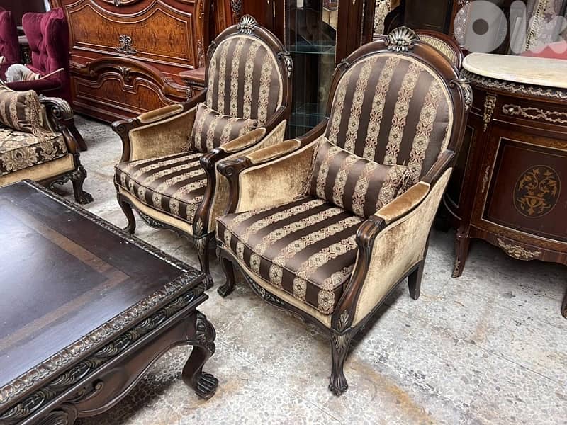 طقم صالون خشب زان 6