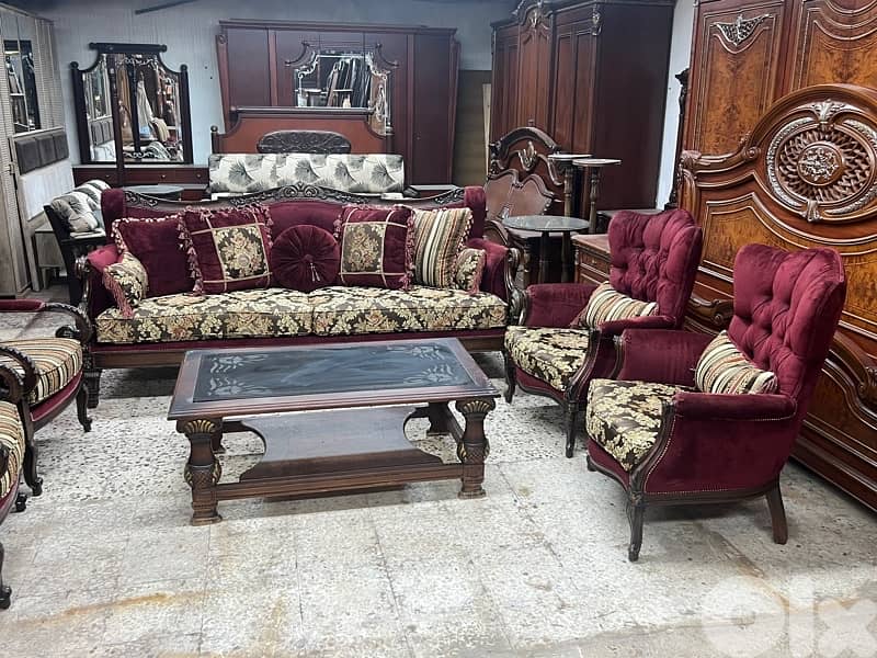 طقم صالون خشب زان 2