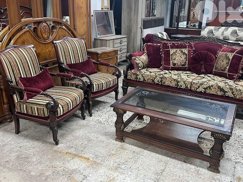 طقم صالون خشب زان 4