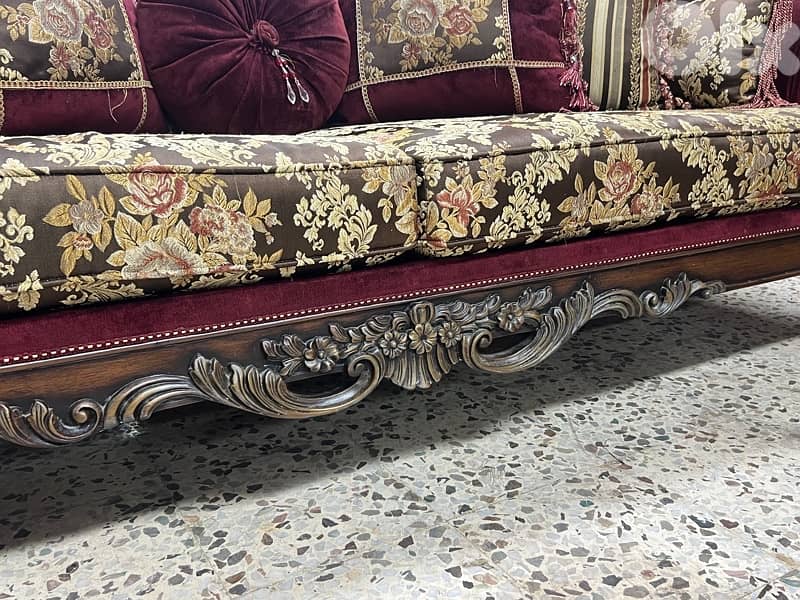 طقم صالون خشب زان 5