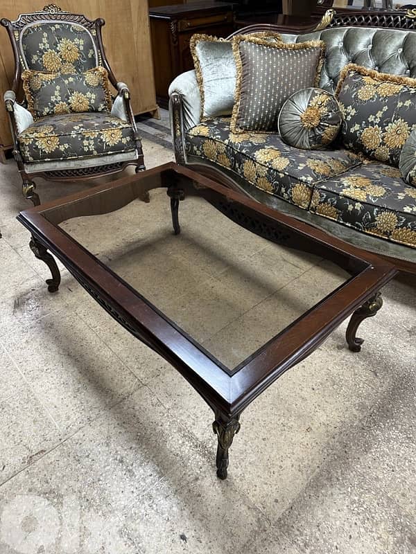 طقم صالون خشب زان حفر يد 2