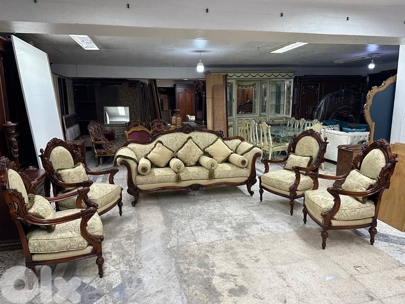 طقم صالون خشب زان 8